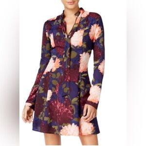 Guess “Madalyn” Floral Long Sleeve Dress – Size 8